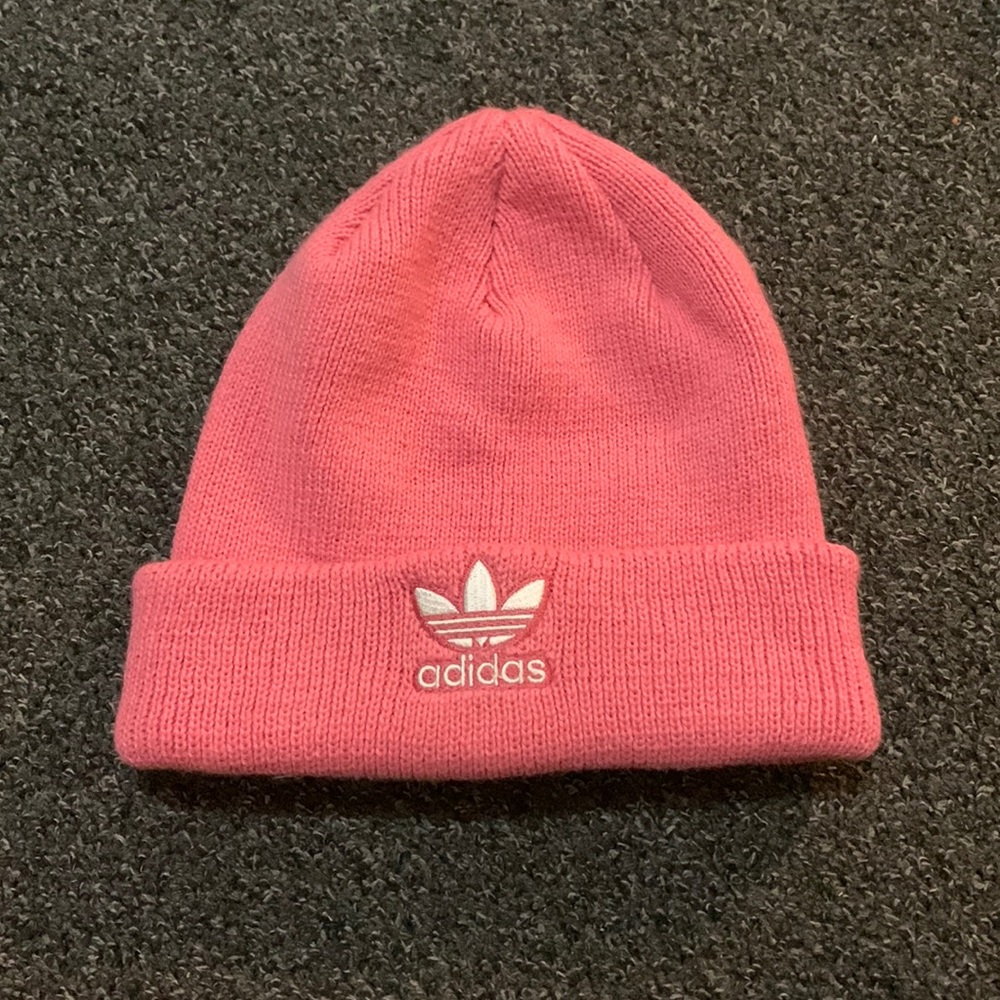 Pink adidas beanie